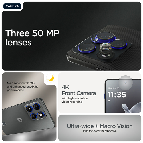 Motorola edge 70 12/512 GADGET GREY. Dimensioni diagonale schermo: 17 cm (6.7"), Risoluzione del display: 2712 x 1220 Pixe