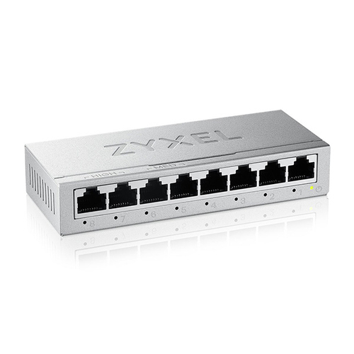 Commutateur Ethernet ZYXEL GS-108B v5 8 Ports - Fast Ethernet, Gigabit Ethernet - 10/100/1000Base-T - 2 Couche supportée -