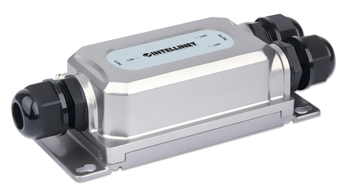 Intellinet 2-Port Outdoor Vandalproof Gigabit PoE++ Extender, Two 30 W Ports, Extends PoE up to 100 m (328 ft.), 60 W Powe