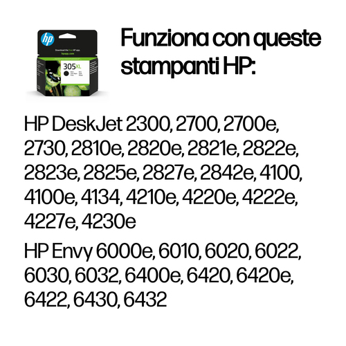 Cartuccia inchiostro Originale HP 305XL Elevato (XL) Rendimento Ad inchiostro - Nero - 1 - Ad inchiostro - Elevato (XL) Re