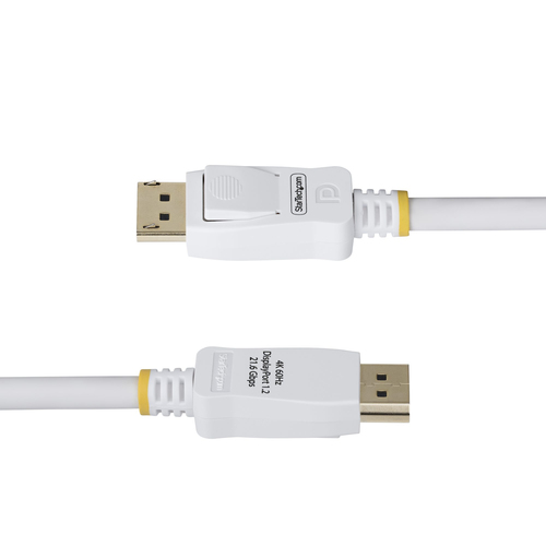 StarTech.com DP12-CABLE-6FTW. Kabellänge: 1,8 m, Anschluss 1: DisplayPort, Anschluss 2: DisplayPort. Kabeldurchmesser: 7,5