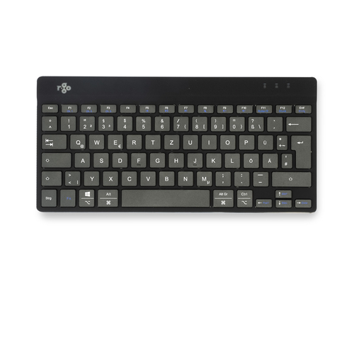 R-Go Tools Ergonomische Tastatur R-Go Compact Break, kompakte Tastatur mit Pausensoftware, QWERTZ (DE), Bluetooth, Schwarz