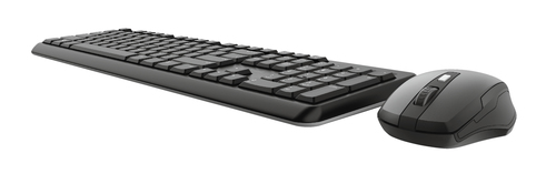 Trust Ody Keyboard & Mouse - English (UK) - USB Wireless Keyboard - Keyboard/Keypad Color: Black - USB Wireless Mouse - Op