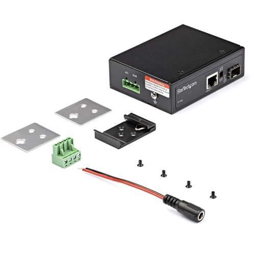 StarTech.com Transceiver/Media Converter - 1 Port(s) - 1 x Network (RJ-45) - Optical Fiber, Twisted Pair - Multi-mode, Sin