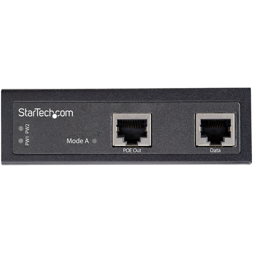 StarTech.com Industrial Gigabit Ethernet PoE Injector 30W 802.3at PoE+ Midspan 48V-56VDC Power Over Ethernet Injector Adap