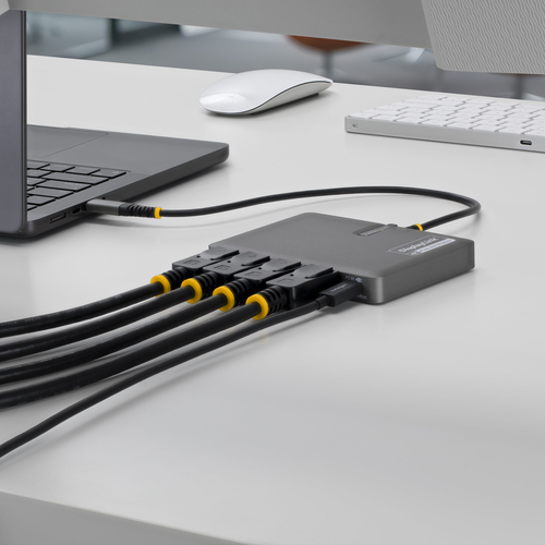 StarTech.com USB Type C Docking Station for Workstation - Charging Capability - 140 W - Space Gray - TAA Compliant - 4 Dis