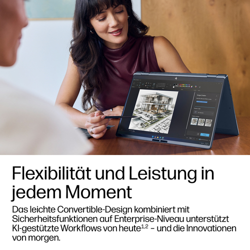 HP EliteBook X Flip G2i 35,6 cm (14 Zoll) Touchscreen Umrüstbar Copilot+ PC 2 in 1 Notebook - 5G - WUXGA - Intel Core Ultr