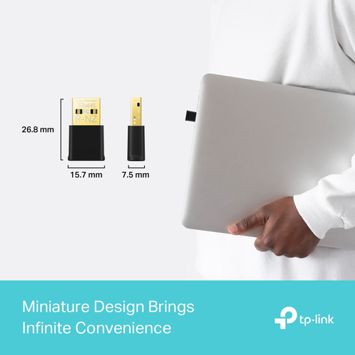TP-Link Archer TX20U Nano AX1800 Dualband Wi-Fi Adapter für Desktop Computer - IEEE 802.11 a/b/g/n/ac/ax - USB 2.0 - 2,40 