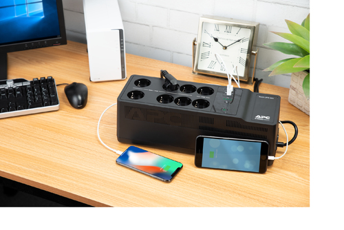 APC Back-UPS BE850G2-GR - USV 8x Schuko, 850VA, 2 USB-Ladegeräte, 1 USB-Datenanschluss. USV-Topologie: Standby (Offline), 