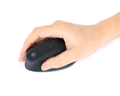 Manhattan Mouse - Radio Frequency - USB Type A - Optical - 6 Button(s) - Black - Wireless - 10 m - 2.40 GHz - 1600 dpi - S