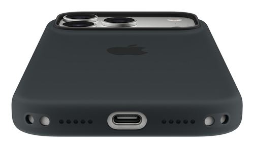 Apple Hülle für Apple iPhone 17 Pro Smartphone - Schwarz - Seidig, Softtouch - Kratzfest, Sturzsicher - Silizium, MicroFib