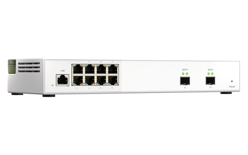 QNAP QSW-M2108-2S. Tipo de switch: Gerido, Camada de switches: L2. Tipos de portas ethernet Basic switching RJ-45: 2.5G Et