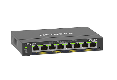 Netgear 300 GS308EP 8 Ports Manageable Ethernet Switch - Gigabit Ethernet - 10/100/1000Base-T - 3 Layer Supported - 62 W P