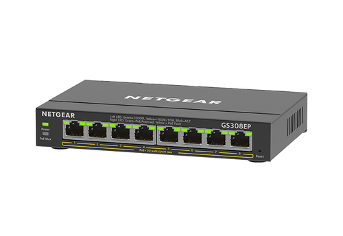 Netgear 300 GS308EP 8 Ports Manageable Ethernet Switch - Gigabit Ethernet - 10/100/1000Base-T - 3 Layer Supported - 62 W P
