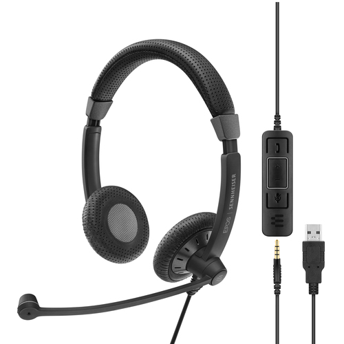 EPOS | SENNHEISER IMPACT SC 75 USB MS Kabel Auf den Ohren Stereo Headset - Schwarz - Binaural - Geräuschunterdrückung, Uni