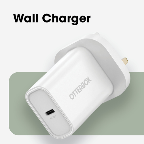 OtterBox 30 W Adaptador de CA - 1 USB Type-C - Reino Unido - Branco