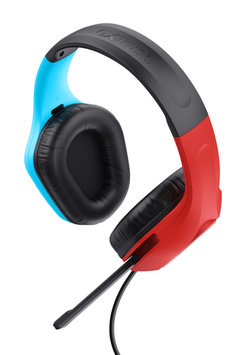 Trust Gaming Zirox 416S Kabel Kopfbügel, Über das Ohr Stereo Gaming Headset - Mehrfärbig, Blau, Rot, Schwarz, Türkis - Bin