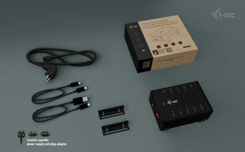 i-tec USB Hub - USB 3.2 (Gen 1) Type C - 60 MB/s, 640 MB/s - Desktop - Desktop - 10 Total USB Port(s) - PC