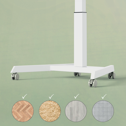 Leitz Castor Wheels for Ergo Small Electric Sit Standing Desk. Product colour: Grey. Wheel diameter: 4 cm, Width: 40 mm, D