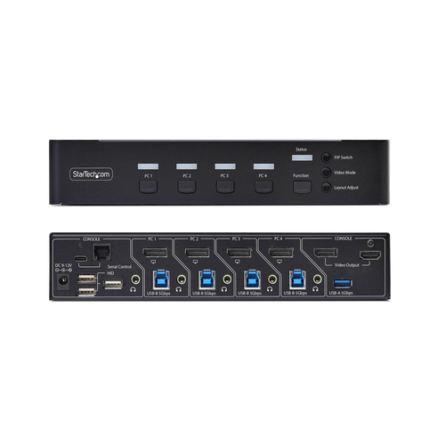 StarTech.com P4AD122M-KVM-SWITCH. Tastatur Porttyp: USB, Maus-Porttyp: USB, Video Porttyp: DisplayPort. HD-Typ: 4K Ultra H