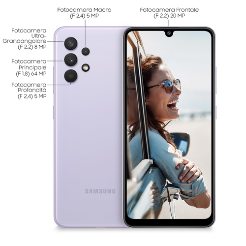 Samsung Galaxy A32 SM-A325F/DS 128 GB Smartphone - 16,3 cm (6,4 Zoll) Super AMOLED Full HD Plus 1080 x 2400 - Cortex A75Du
