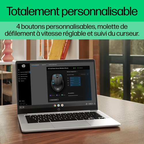 HP 430 Multi-Device Wireless Mouse. Form factor: Ambidextrous. Movement detection technology: Optical, Device interface: R