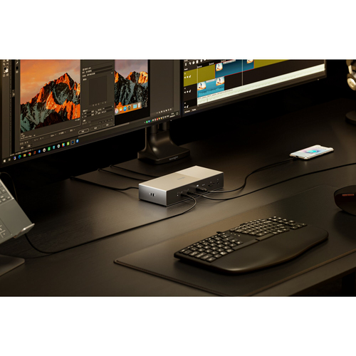 Kensington SD5000T5 Thunderbolt 5 Docking Station für Monitor, Workstation, Notebook - Ladefunktion - Speicherkartenleser 