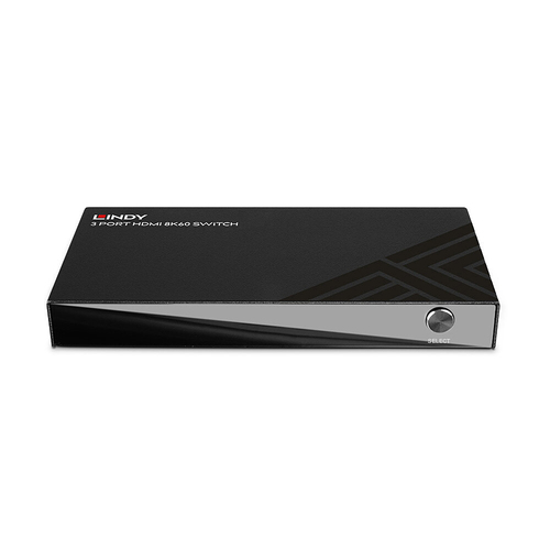 Lindy 3 Port HDMI 8K60 Switch. Video port type: HDMI, USB port type: Micro-USB. Product colour: Black, Supported video mod