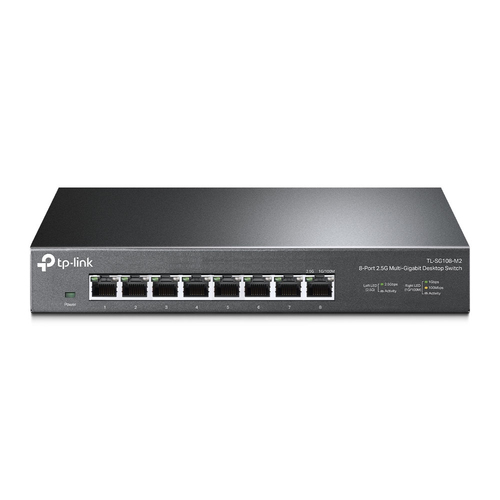 TP-Link TL-SG108-M2 8 Anschlüsse Ethernet-Switch - 2.5 Gigabit Ethernet - 2.5GBase-T - 2 Unterstützte Netzwerkschicht - 15