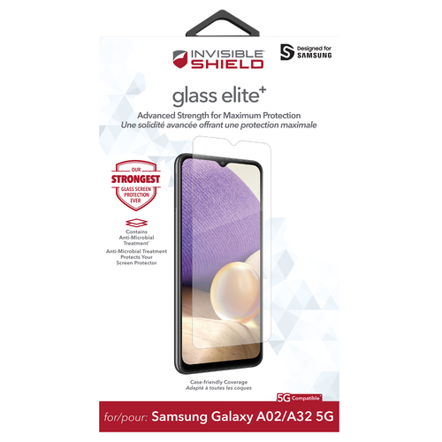 invisibleSHIELD Glass Elite+ Glass Screen Protector - For LCD Smartphone - Impact Resistant, Scratch Resistant, Fingerprin