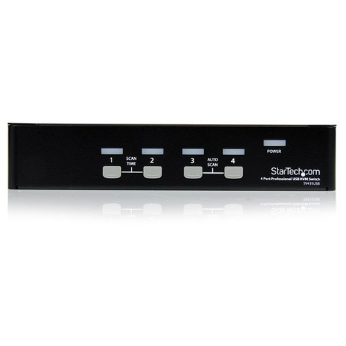 StarTech.com KVM Switchbox - TAA Compliant - 4 Computer(s) - 1 Local User(s) - 1920 x 1440 - 8 x USB - 5 x VGA - 1U - Rack