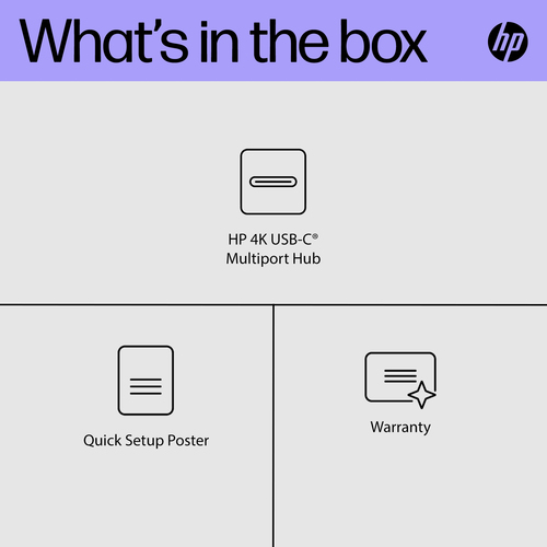 HP USB-Typ C Docking Station für Notebook - Tragbar - 4K - 3840 x 2160 - 4 x USB-Anschlüsse - 4 x USB Typ-C-Anschlüsse - U
