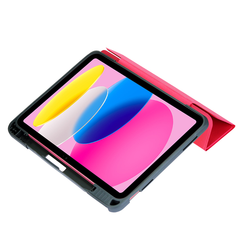 DEQSTER Robust Tasche (Folie) für 27,7 cm (10,9 Zoll) Apple iPad (10. Generation) Tablet - Rosa - Stoßfest - 18 mm Höhe x 