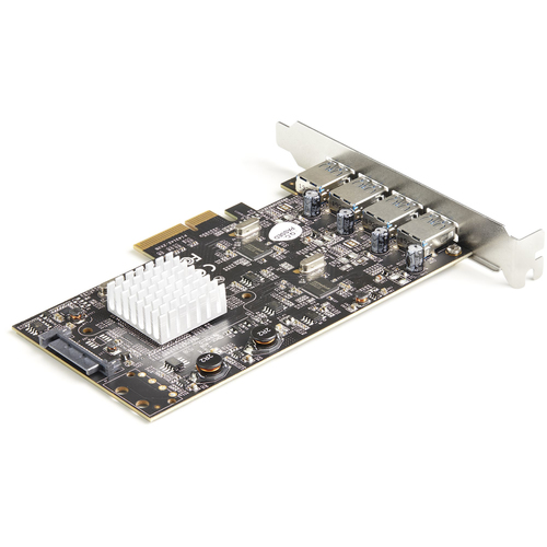 StarTech.com 4-Port USB PCIe Card - 10Gbps USB 3.2 Gen 2 Type-A PCI Express Expansion Card - 2 Controllers - 4xUSB - Windo