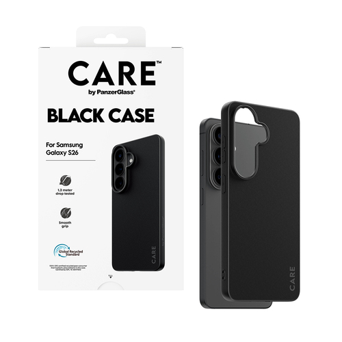 CARE Case for Samsung Smartphone - Black - Thermoplastic Polyurethane (TPU)