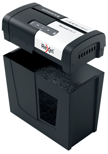 Rexel Secure MC3 Whisper-Shred Micro Cut Paper Shredder P5. Shredding type: Cross shredding, Shredding size: 2 x 15 mm, Ba