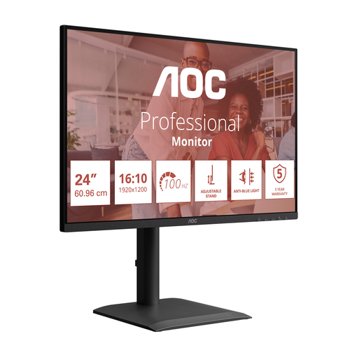 AOC X24E4U 24" Class WUXGA Monitor LCD - 16:10 - 61 cm (24") Viewable - Tecnologia IPS (In-plane switching) - 1920 x 1200 