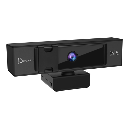 Webcam j5create - 8 Megapixel - 30 fps - Nero, Argento - 1 - 4K, 2K, Full HD, HD - 3840 x 2160 Video - CMOS Sensore - 70° 