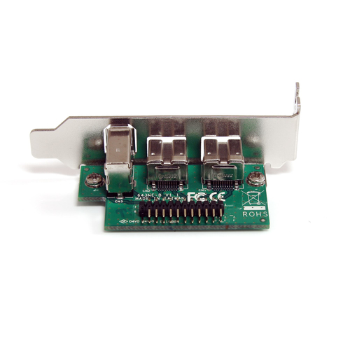 StarTech.com 3 Port 2b 1a 1394 Mini PCI Express FireWire Card Adapter - Add 2 FireWire-800 and 1 FireWire-400 port through