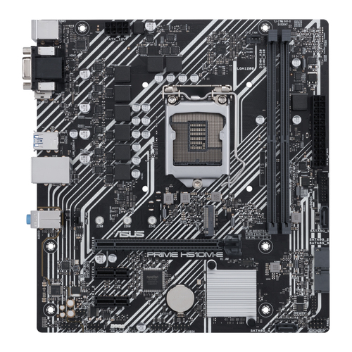 ASUS PRIME H510M-E. Fabricant de processeur: Intel, Socket de processeur (réceptable de processeur): LGA 1200, Processeurs