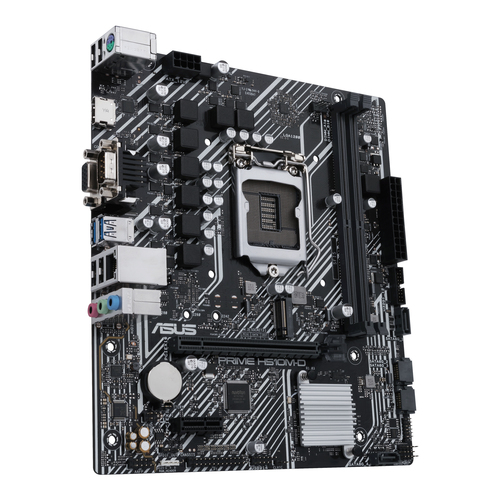 ASUS PRIME H510M-D. Fabricant de processeur: Intel, Socket de processeur (réceptable de processeur): LGA 1200, Processeurs