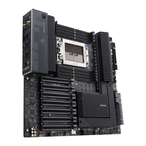 ASUS WRX80E-SAGE SE WIFI. Fabricant de processeur: AMD, Socket de processeur (réceptable de processeur): Socket SP3, Proce