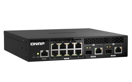QNAP QSW-M2108R-2C. Tipo de switch: Gerido, Camada de switches: L2. Tipos de portas ethernet Basic switching RJ-45: 2.5G E