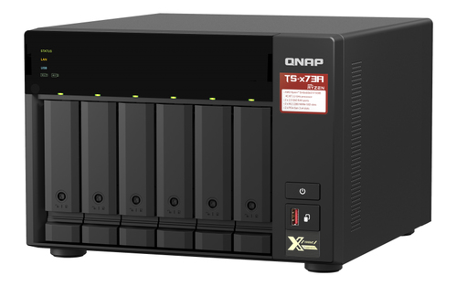 QNAP TS-673A-8G 6 x Gesamtzahl Einschübe NAS-Speichersystem - 5 GB Größe Flash-Speicher - AMD Ryzen V1500B Quad-Core 2,20 
