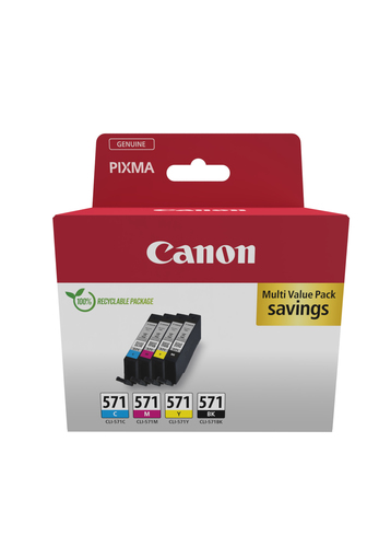 Canon CLI-571 Tintenstrahl Tintenpatrone - CMYK - Mehrfachpacker Pack