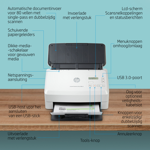 HP Scanjet Enterprise Flow 5000 s5. Maximum scan size: 216 x 3100 mm, Optical scanning resolution: 600 x 600 DPI. Scanner 