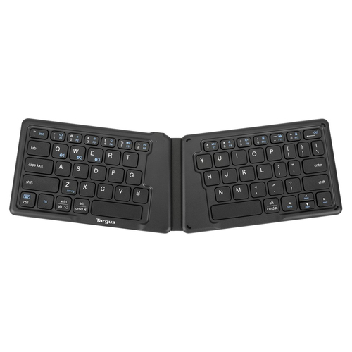 Targus AKF003UK Keyboard - Wireless Connectivity - English (UK) - QWERTZ Layout - Black - Bluetooth - 5.1 - 2.40 GHz - iOS
