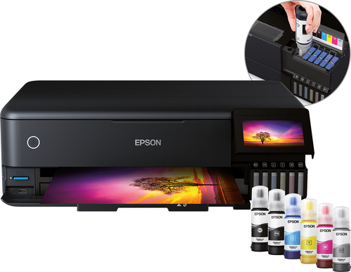 Stampante multifunzione a getto di inchiostro Epson ET-8550 Wireless EcoTank - Colore - Nero - Fotocopiatrice/Stampante/Sc