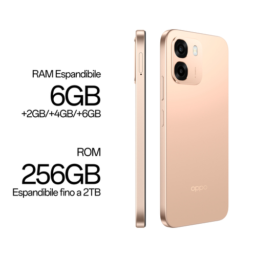 OPPO A6 5G AI Smartphone, doppia fotocamera 50MP+2, Selfie 8MP, Display 6.75” 120HZ IPS HD+, 6550mAh, RAM 6GB(Esp2GB/4GB/6
