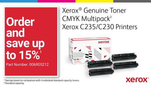 Xerox C235 A4 22ppm Wireless Copy/Print/Scan/Fax PS3 PCL5e/6 ADF 2 Trays Total 251 Sheets. Print technology: Laser, Printi